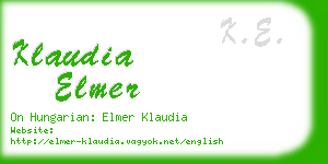 klaudia elmer business card